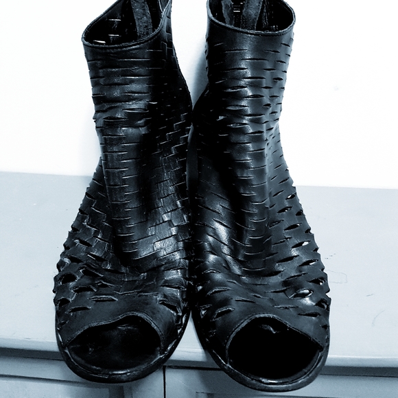 Lavorazione Artigiana open toe leather ankle boots - Picture 2 of 4